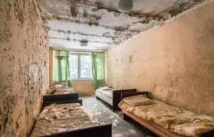 Interior abandoned room