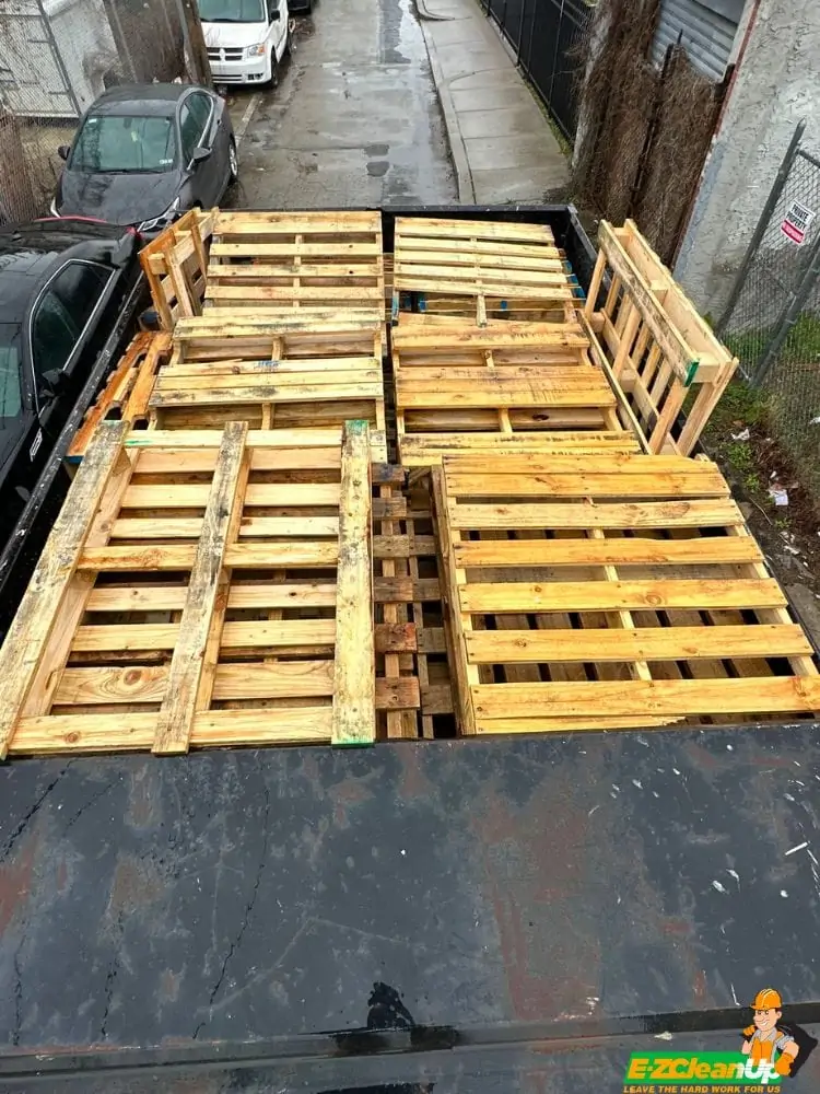 hauling away wood pallets