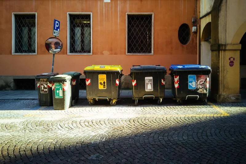 trash bins