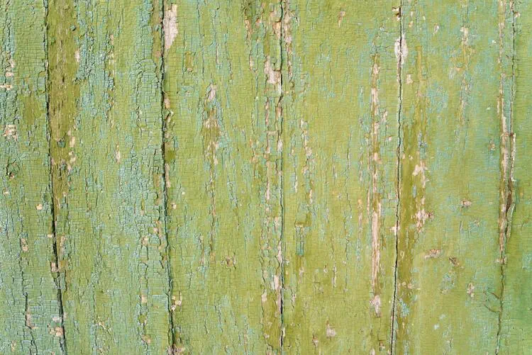 old green painted wood
