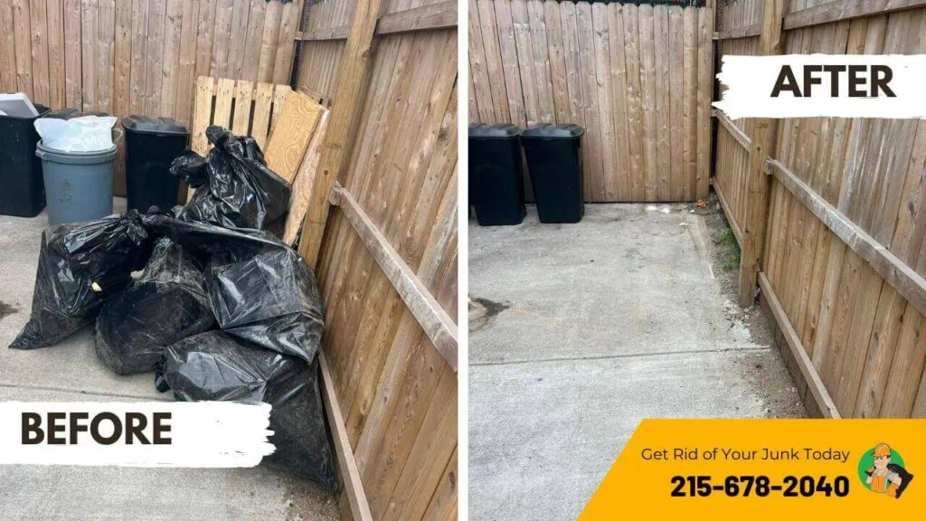 before and after junk removal