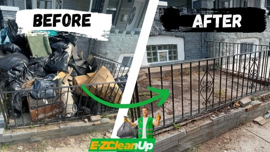 before and after junk removal in Yardley, PA