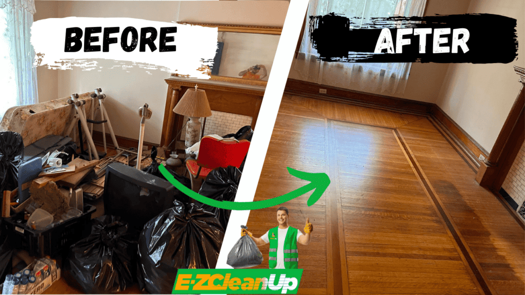 before and after ez cleanup job