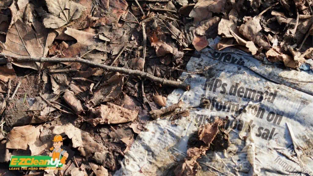 newspaper used in composting
