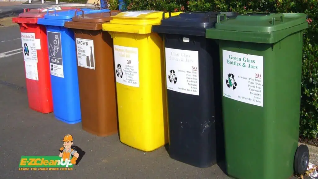 recycling bins
