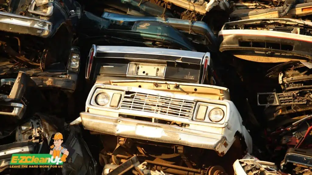 junk cars piled up