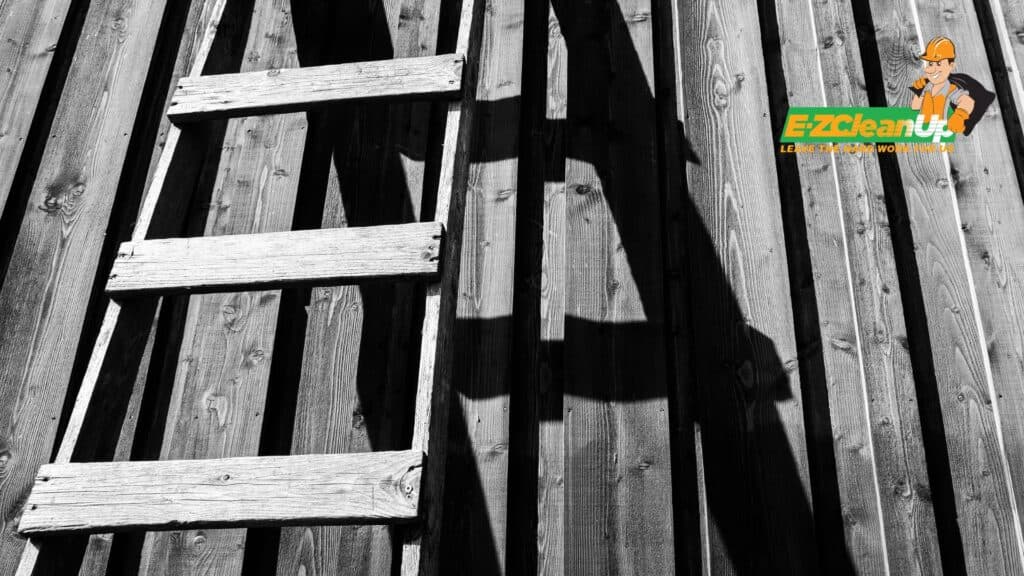 wooden ladder for disposal