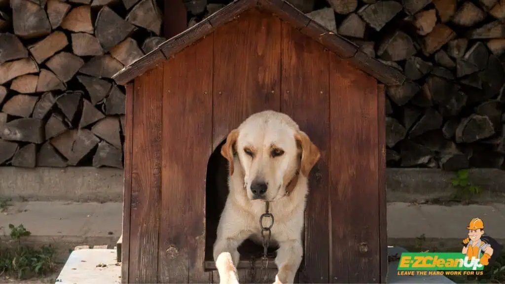 dark brown wood dog house