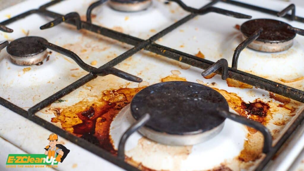 dirty white stove