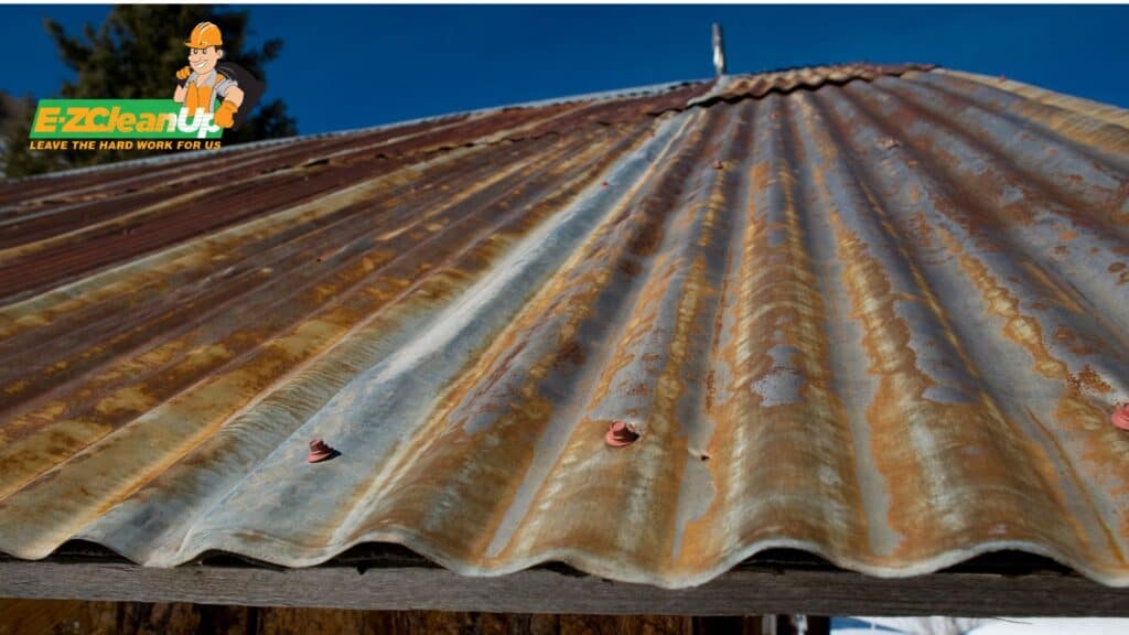 rusty metal roofing