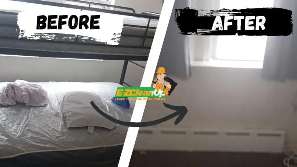 bedroom cleanup before and after