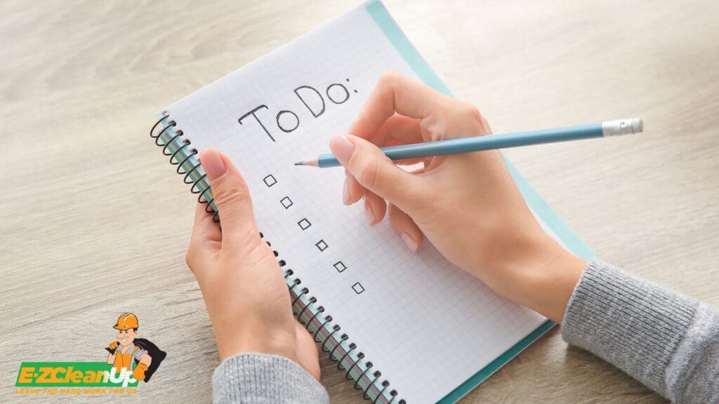 create decluttering plan