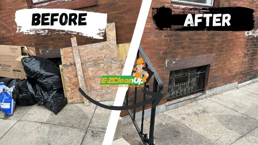 curbside junk removal before and after