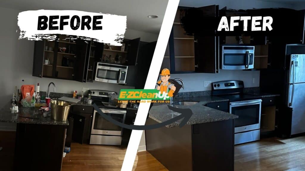 kitchen decluttering before and after