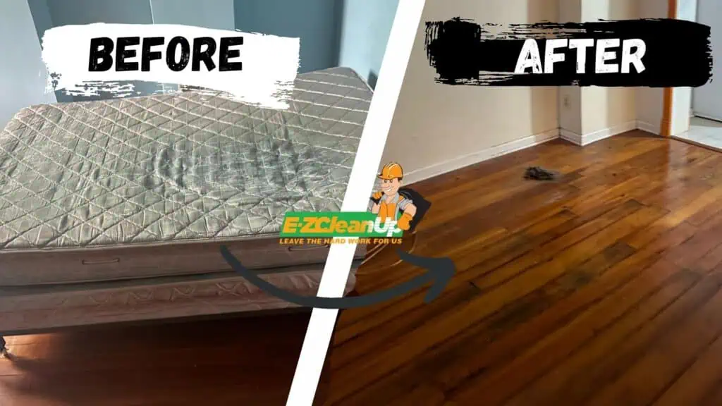 mattress removal before and after