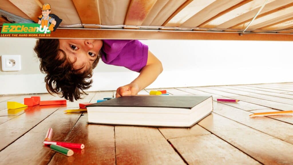 under bed clutter