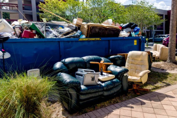 Residential garbage dump area